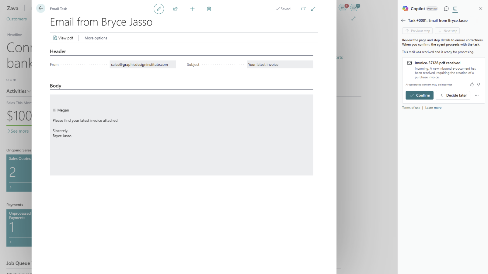 Preparing OCR and draft email