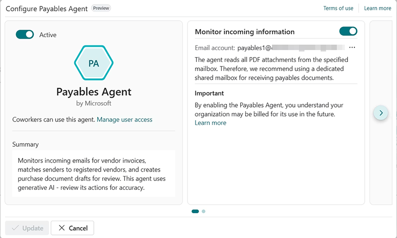 Payables Agent in Business Central