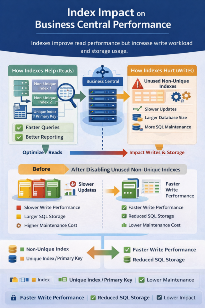 Index impact on Business Central performace