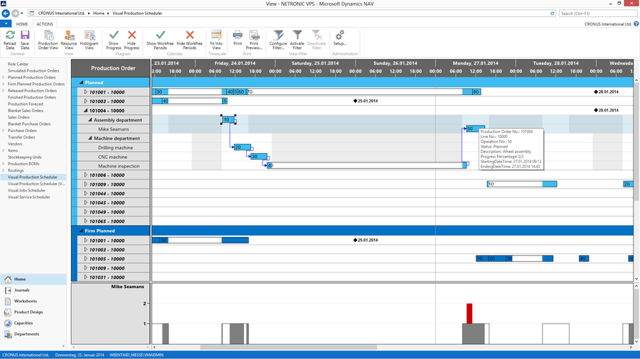 Visual Production Scheduler